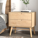 Stylish Oak Bedside Table with Drawers