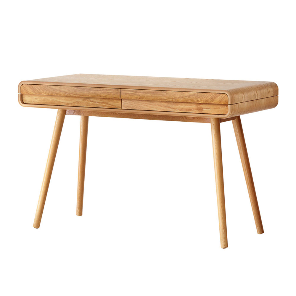 Computer Desk Drawer Natural Wood 100Cm