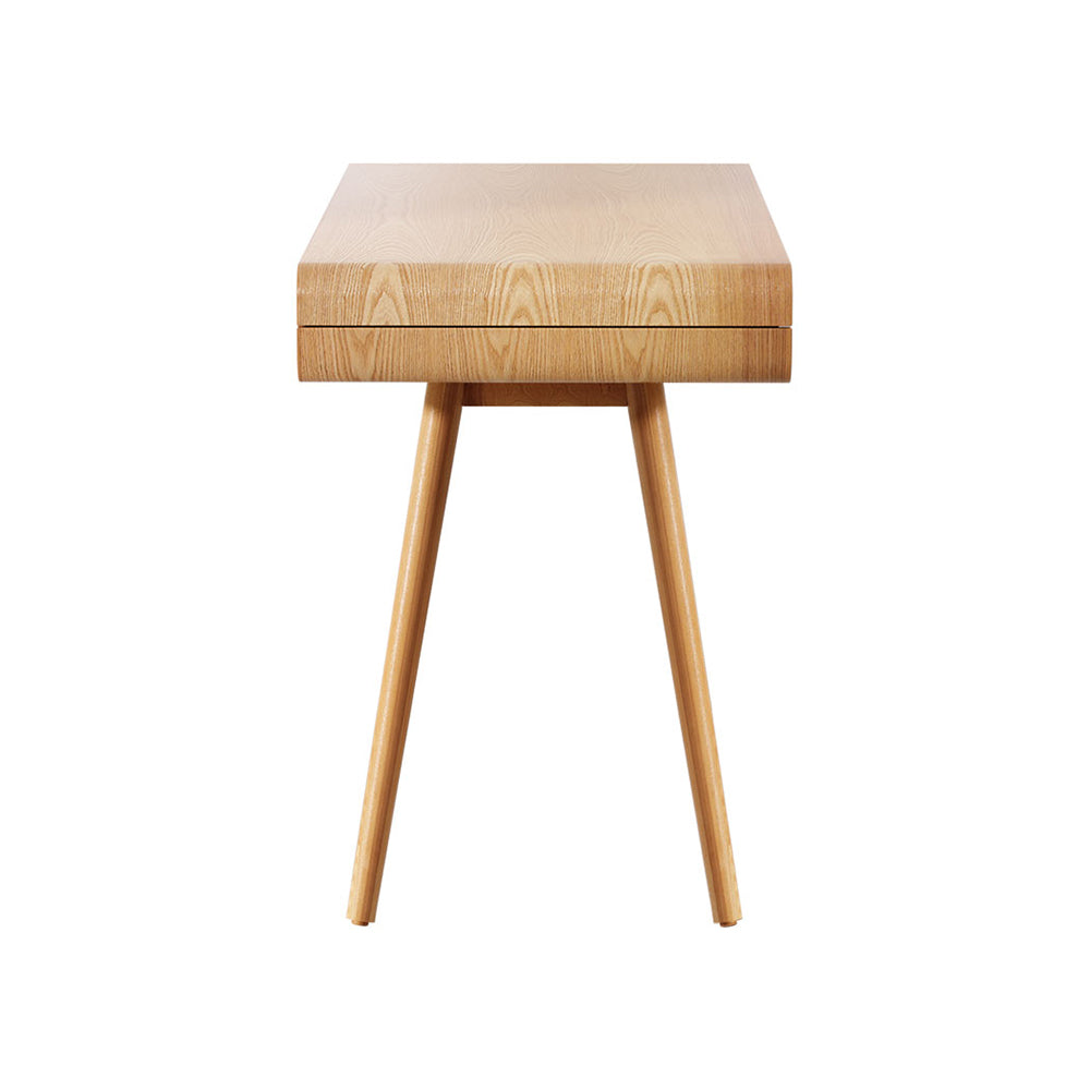 Computer Desk Drawer Natural Wood 100Cm