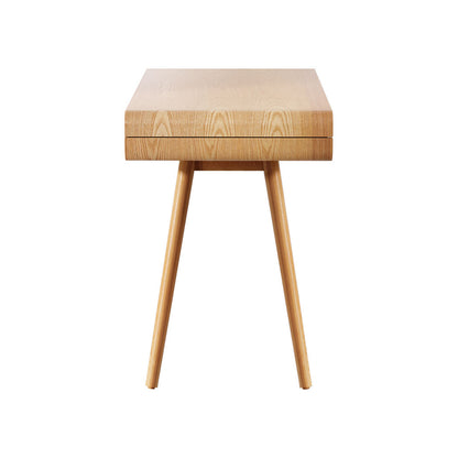 Computer Desk Drawer Natural Wood 100Cm
