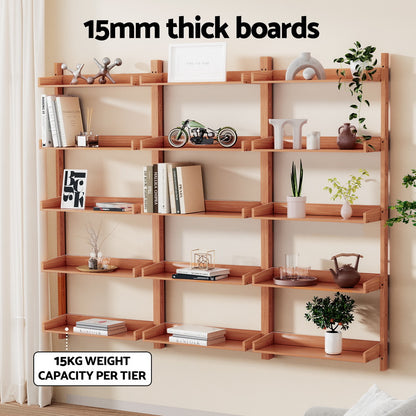 Bookshelf Floating Shelf  Capiz Oak