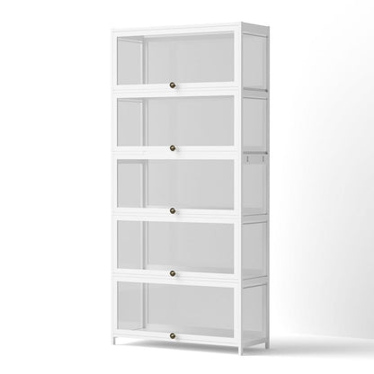 White 5-Tier Storage Bookshelf 78.5x32x172cm