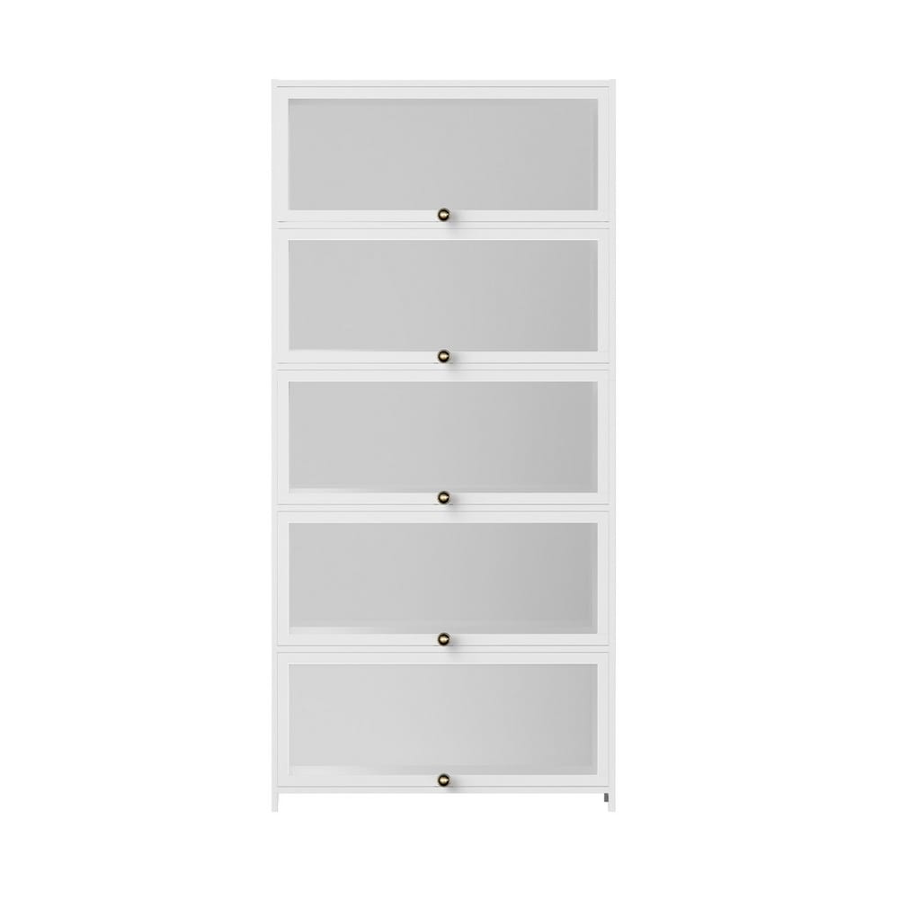 White 5-Tier Storage Bookshelf 78.5x32x172cm