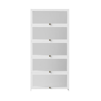 White 5-Tier Storage Bookshelf 78.5x32x172cm