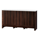 Buffet Sideboard Cabinet Marble Style Tabletop