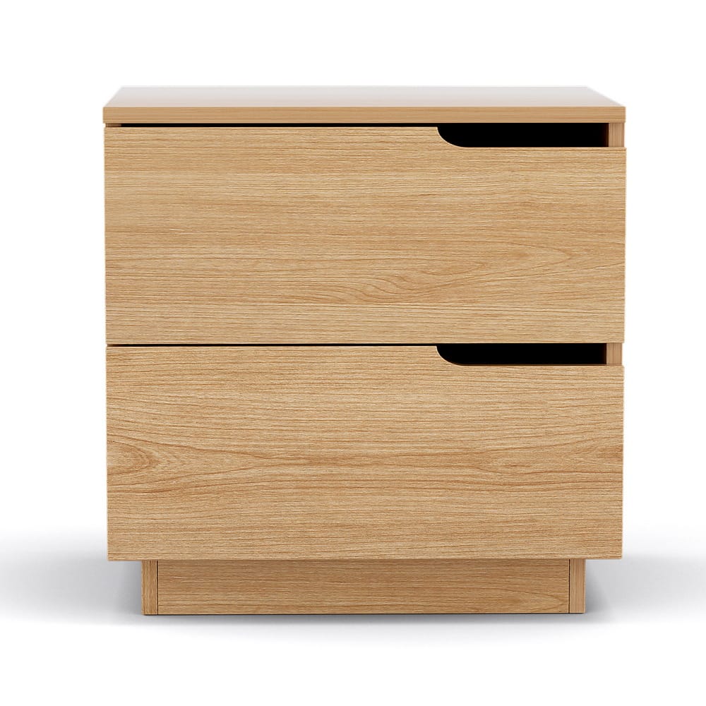 Bedside Table 2 Drawers Pine 48x40x48.5cm