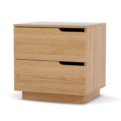 Bedside Table 2 Drawers Pine 48x40x48.5cm