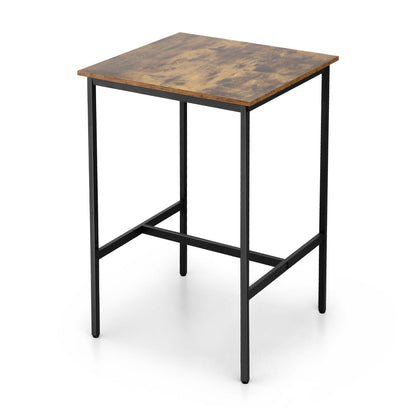 Vintage Metal Bar Table Walnut 60x92cm