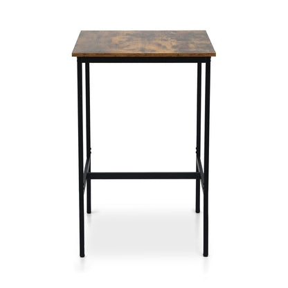 Vintage Metal Bar Table Walnut 60x92cm