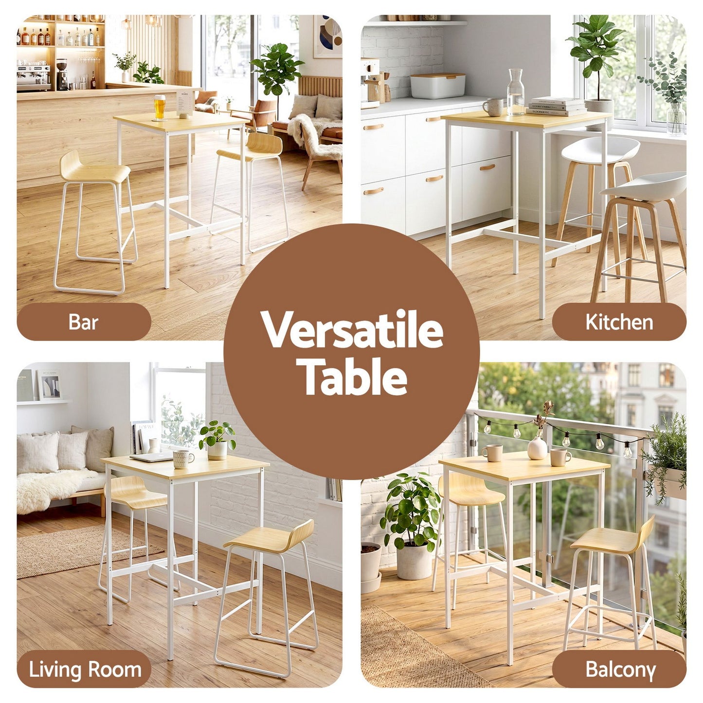 Bar Table Counter Height 60x92cm Pine | HomeAndLiving