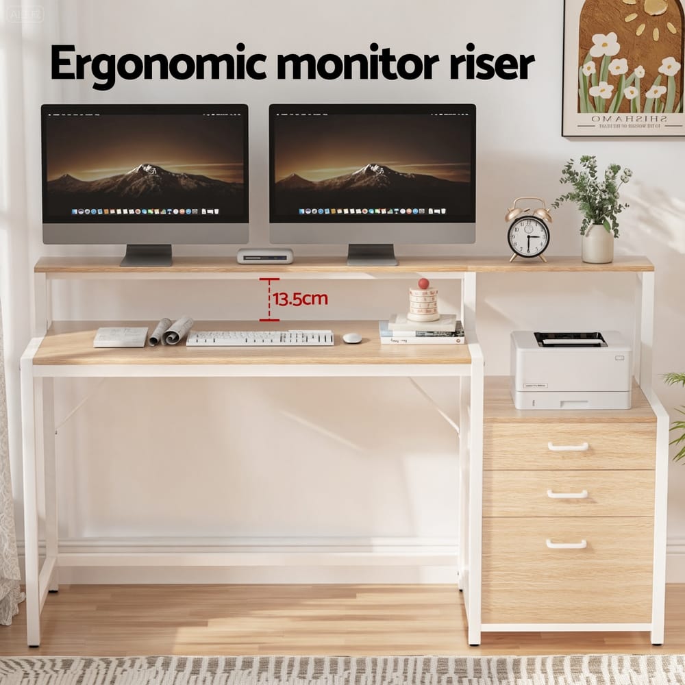 Computer Desk Oak 160cm 160x50x90cm