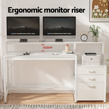 Computer Desk White 160cm 160x50x90cm