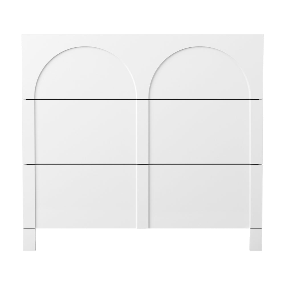 Chest of 6 Drawers Lowboy Cabinet White