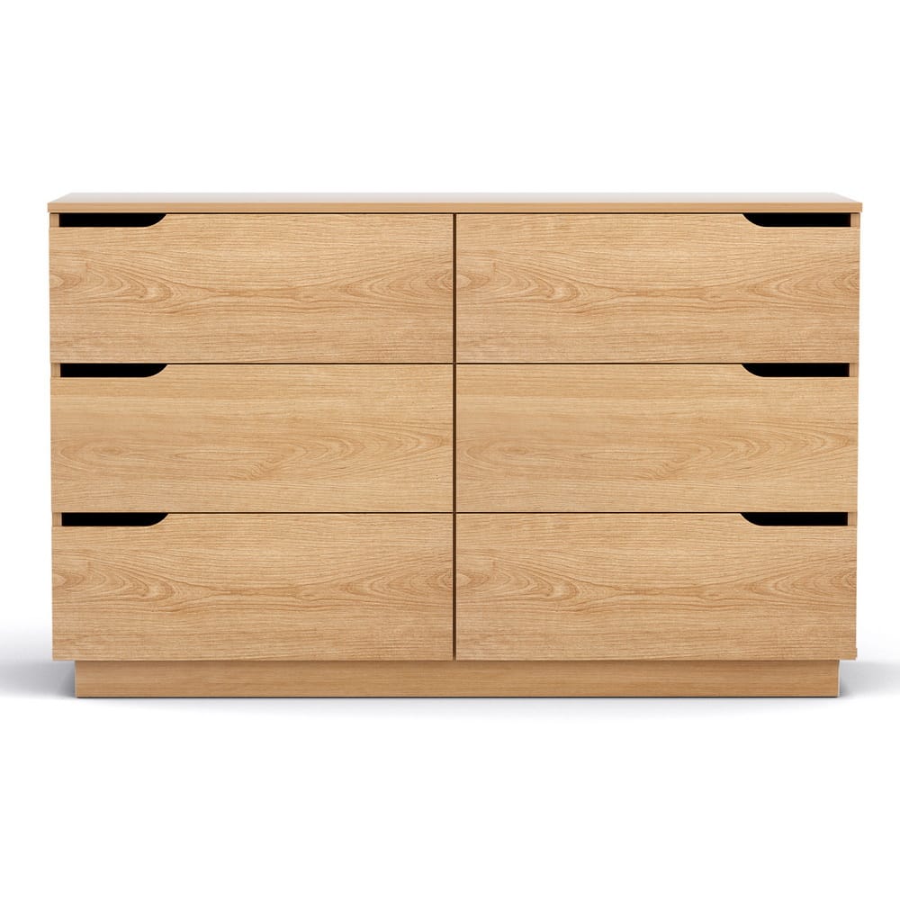 Pine 6 Drawer Dresser Table 120x40x75cm