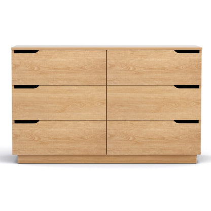 Pine 6 Drawer Dresser Table 120x40x75cm