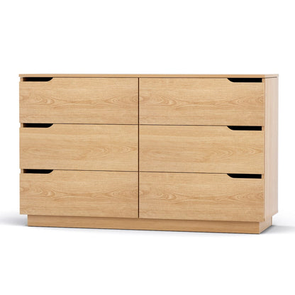 Pine 6 Drawer Dresser Table 120x40x75cm
