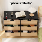 6 Chest of Drawers Dresser Table Black&Pine