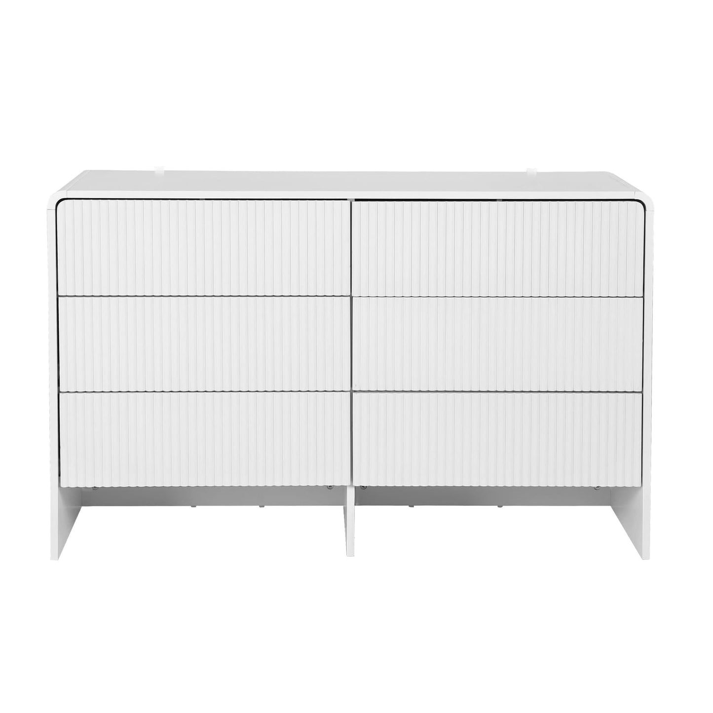 Beige 6 Drawer Chest 120x40x75.5cm