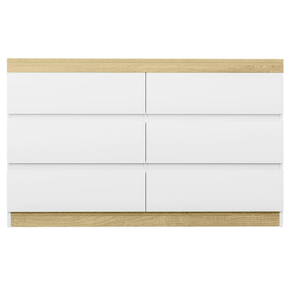 6 Chest Of Drawers Cabinet Dresser Table Tallboy Storage Bedroom White