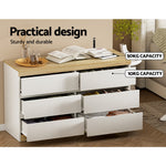 6 Chest Of Drawers Cabinet Dresser Table Tallboy Storage Bedroom White