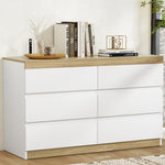 6 Chest Of Drawers Cabinet Dresser Table Tallboy Storage Bedroom White