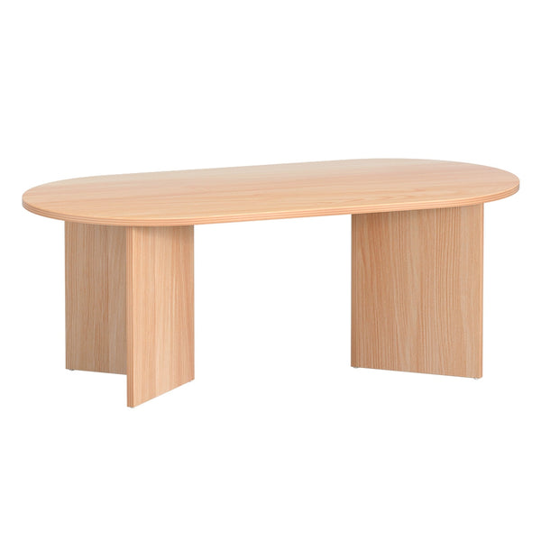  Elegant Oval Pine Coffee Table - 110CM