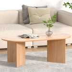 Elegant Oval Pine Coffee Table - 110CM