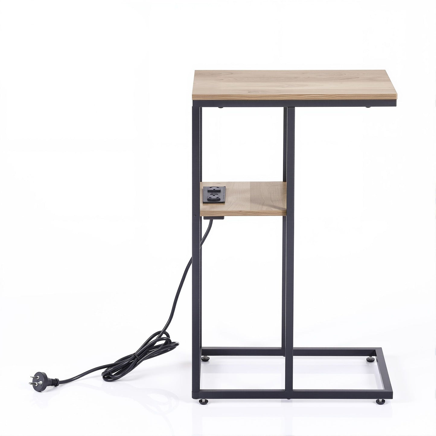 C-Shaped Side Table Charging Station 2-Tier | HomeAndLiving