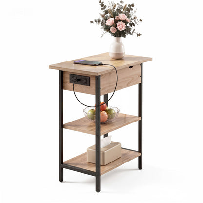 Flip-Top Side Table Charging Station 60cm | HomeAndLiving