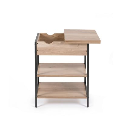 Flip-Top Side Table Charging Station 60cm | HomeAndLiving