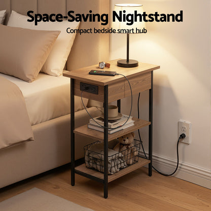 Flip-Top Side Table Charging Station 60cm | HomeAndLiving