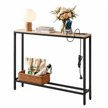 Console Table Charging Station Hallway Slim | HomeAndLiving