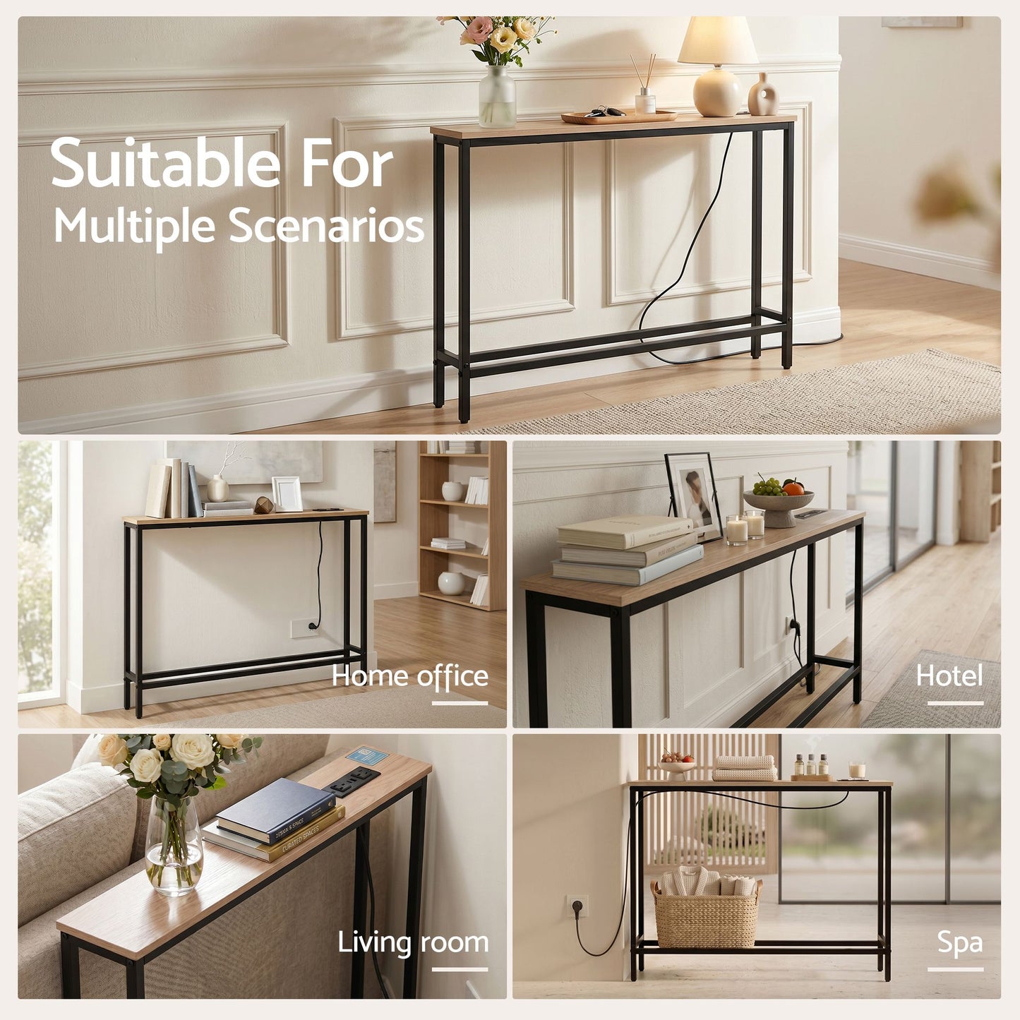 Console Table Charging Station Hallway Slim | HomeAndLiving