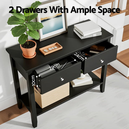 Console Table Black 80cm 80x30x74cm
