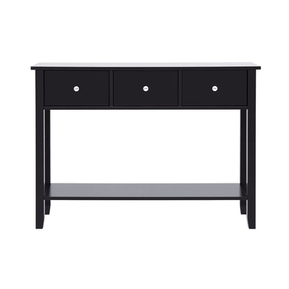 Console Table Black 100cm 100x30x74cm