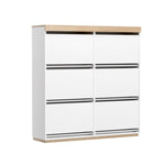 Shoe Rack Cabinet 3-Tier 45 Pairs White