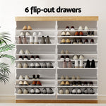 Shoe Rack Cabinet 3-Tier 45 Pairs White