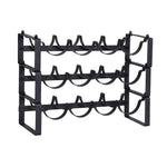 Metal Wine Rack 12 Bottle Freestanding Black | HomeAndLiving