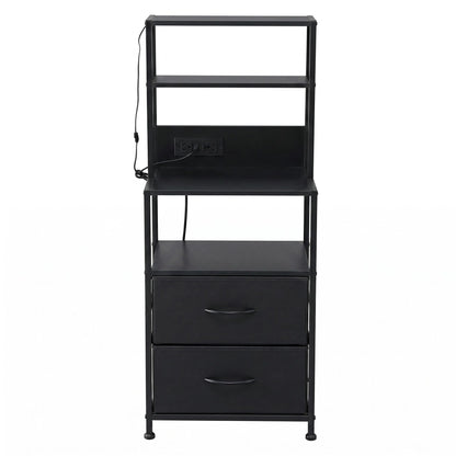 Bedside Table Charging Station LED Nightstand | Home & Living - 4