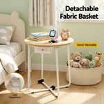 Round Side Table Charging Station Storage Basket | Home & Living