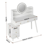 LED Vanity Dressing Table Charging Station White | HomeAndLiving