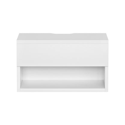 Floating Bedside Table Nightstand Drawer White