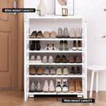 Shoe Cabinet 20 Pairs 5-Tier White Alster