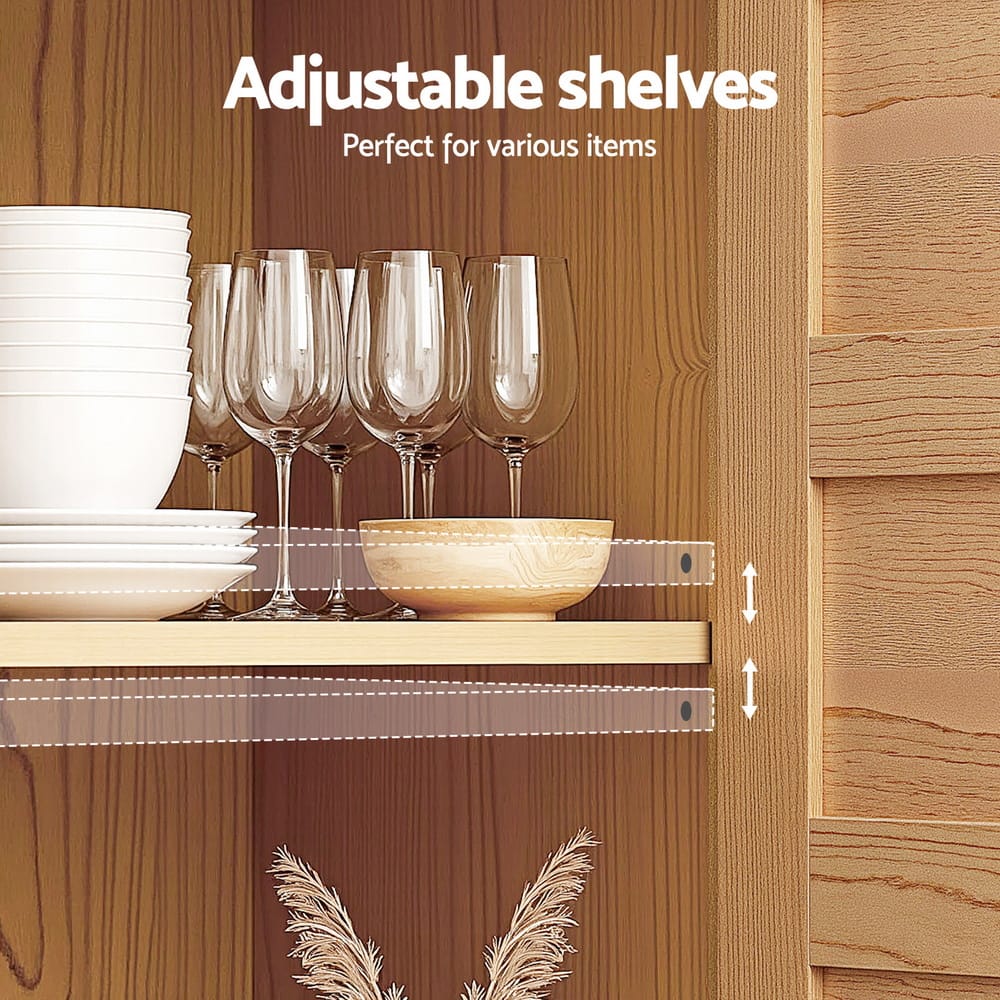 Pine Buffet Storage Cabinet 150x40x70cm