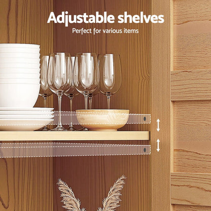 Pine Buffet Storage Cabinet 150x40x70cm
