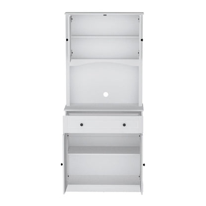 Buffet Sideboard Cabinet Cupboard Pantry Storage Shelves Hutch White