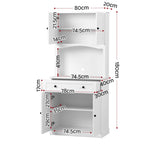 White Buffet Sideboard Cabinet Set of 2 | HomeAndLiving