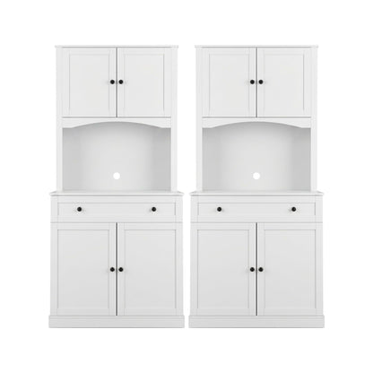 White Buffet Sideboard Cabinet Set of 2 | HomeAndLiving - 5
