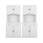 White Buffet Sideboard Cabinet Set of 2 | HomeAndLiving