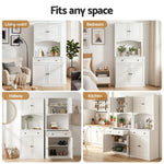 White Buffet Sideboard Cabinet Set of 2 | HomeAndLiving